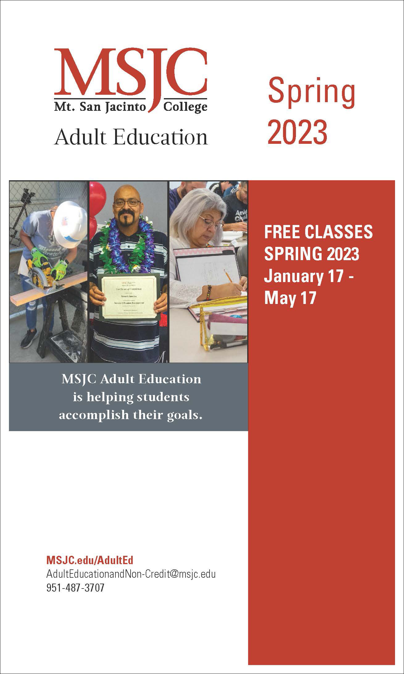 Adult Education Classes Spring 2023