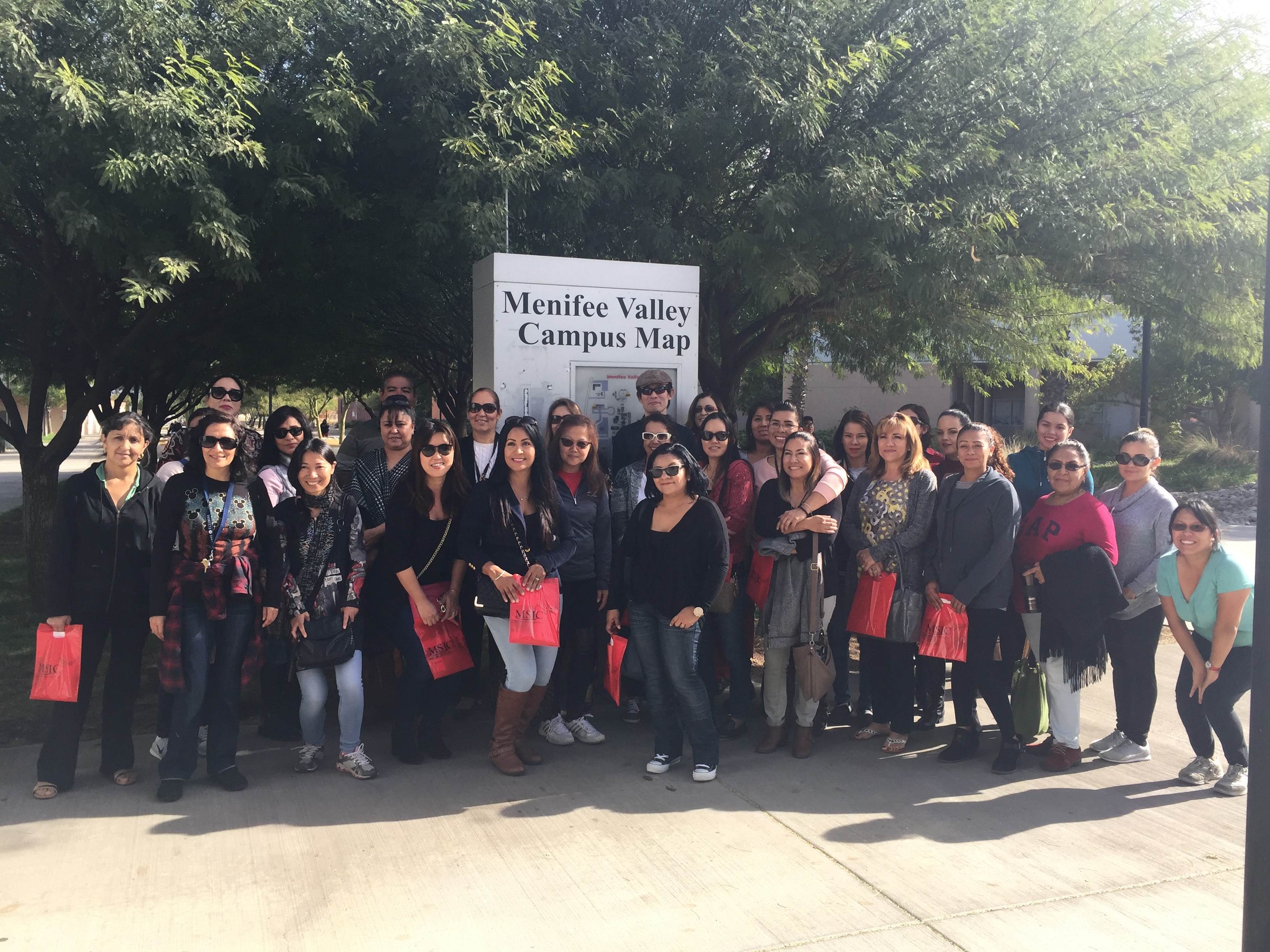 group photo of counselors on campus