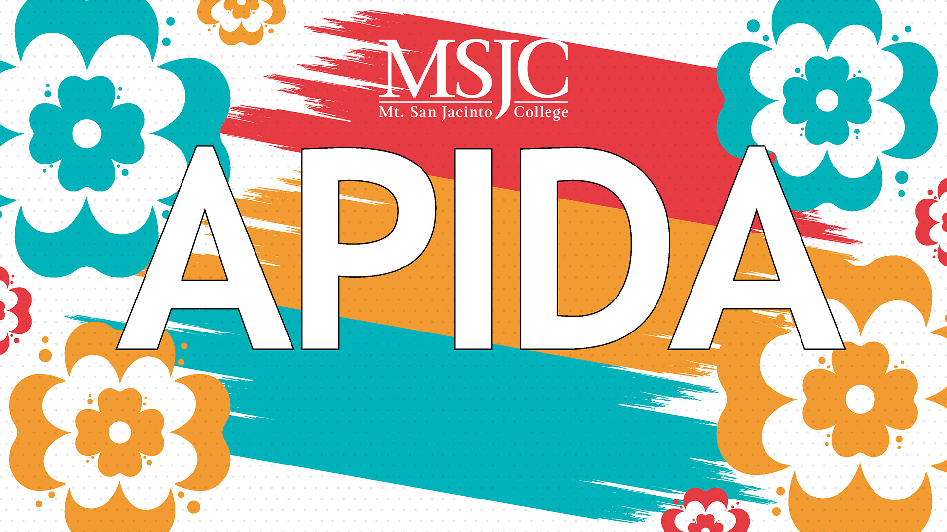 MSJC APIDA zoom background with flowers