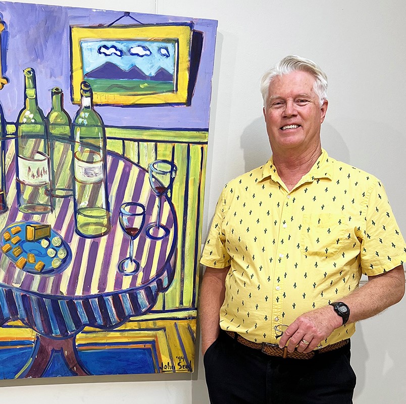 John Seed with painting