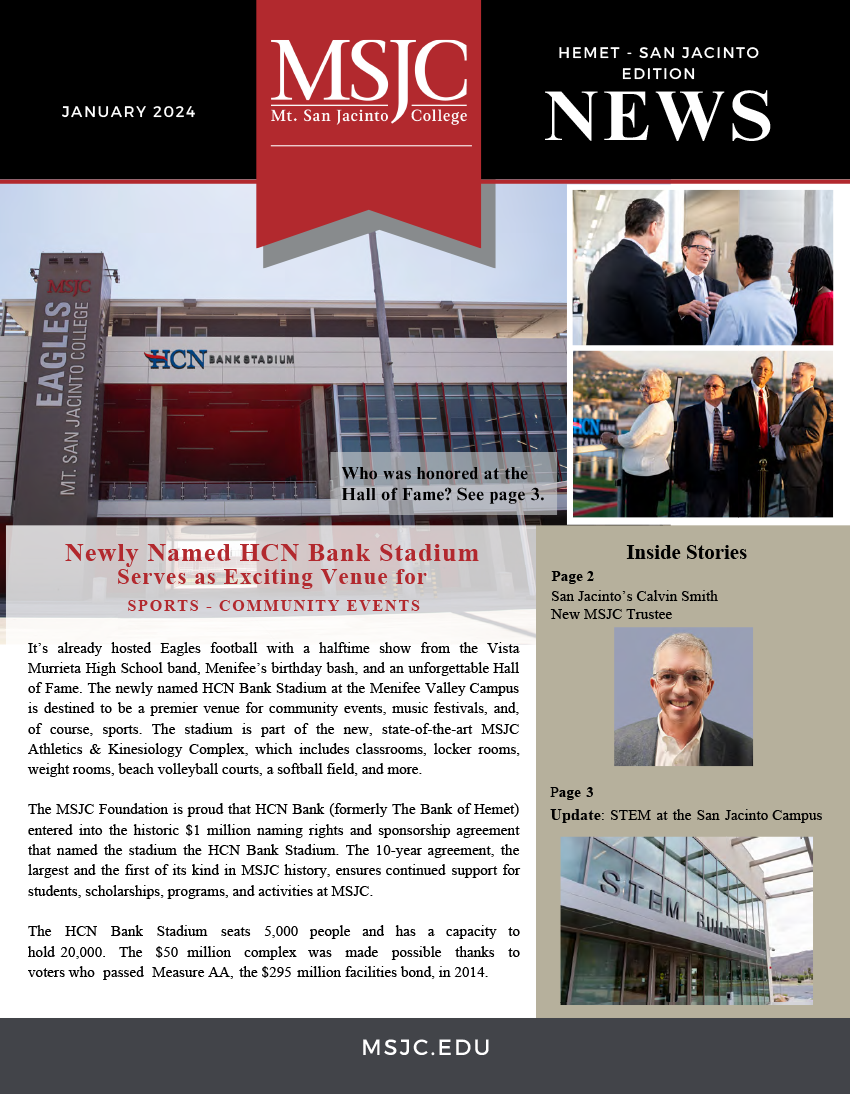 Spring 2024 Newsletter - Hemet San Jacinto Edition