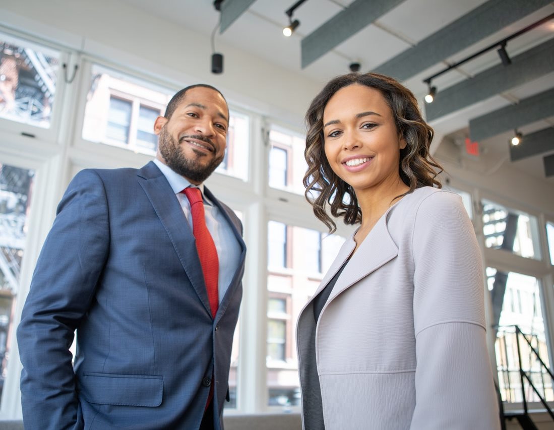 smiling business persons