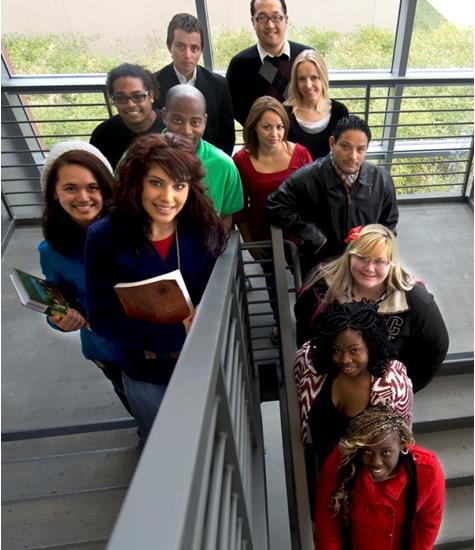 students on campus