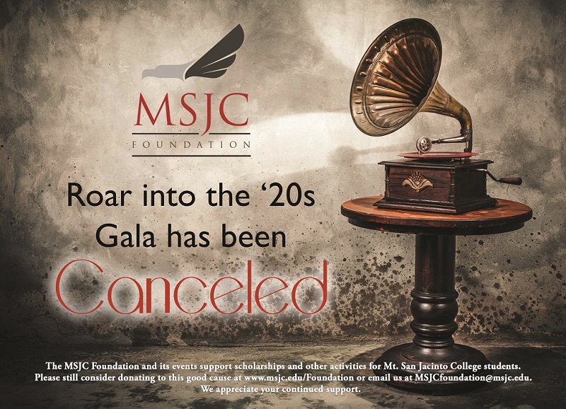 MSJC Annual Gala canceled