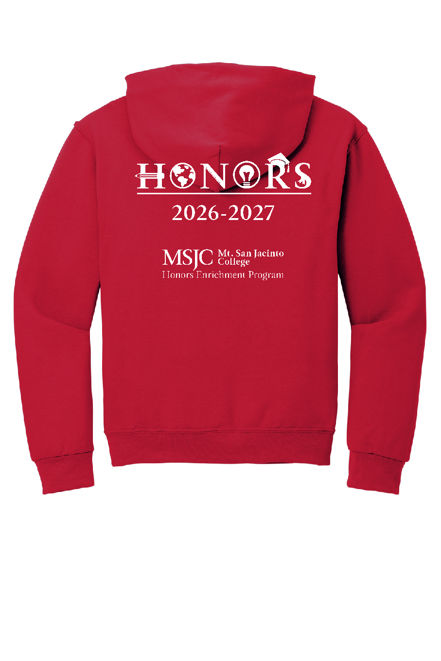 red sweatshirt back