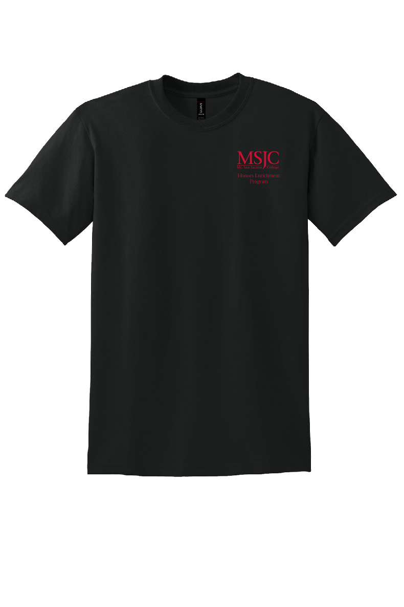 black t-shirt front