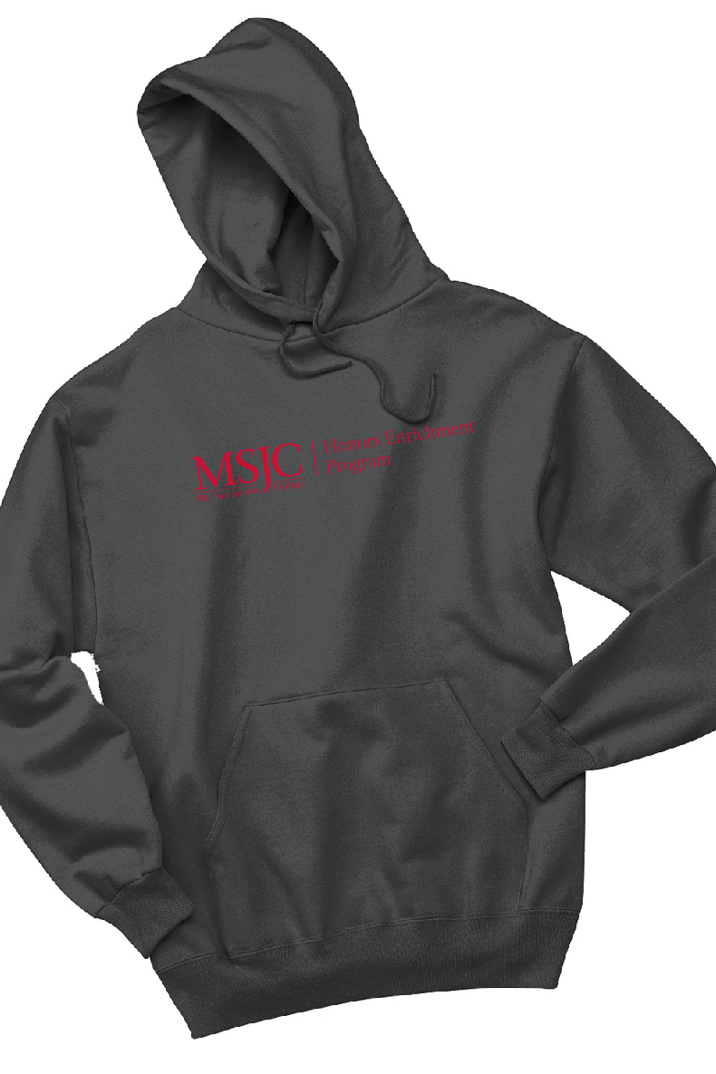 gray sweatshirt
