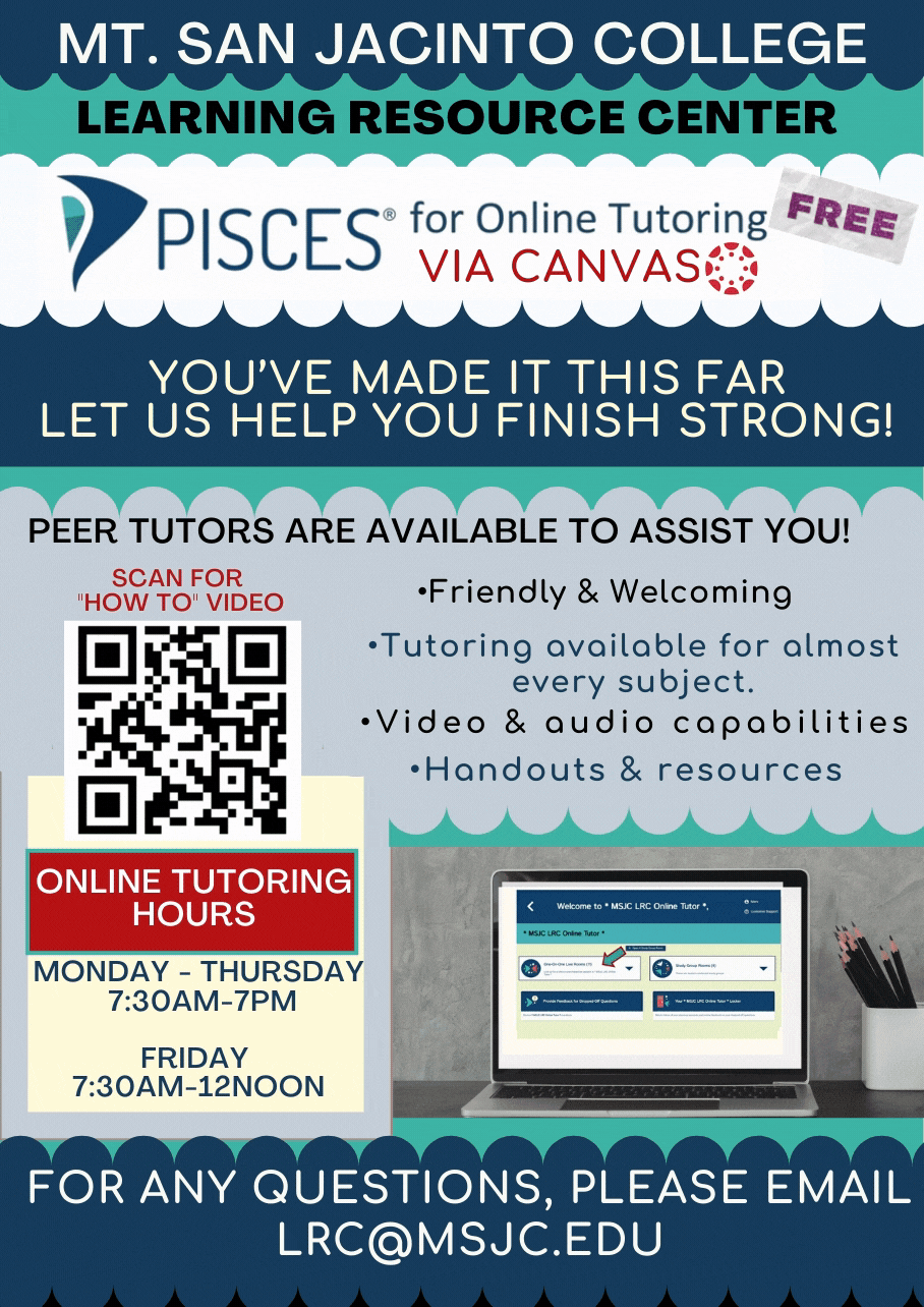 Online Tutoring Learning Resource Center Mt. San Jacinto College