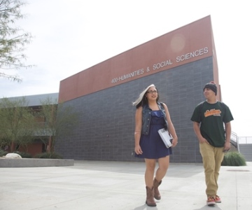 students on campus