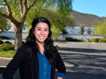 smiling student on campus