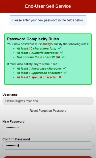 set password