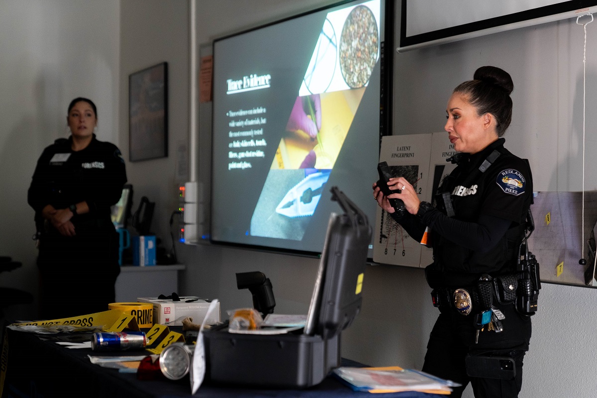 Redlands Police Department team members at the 2024 AAUW STEM event