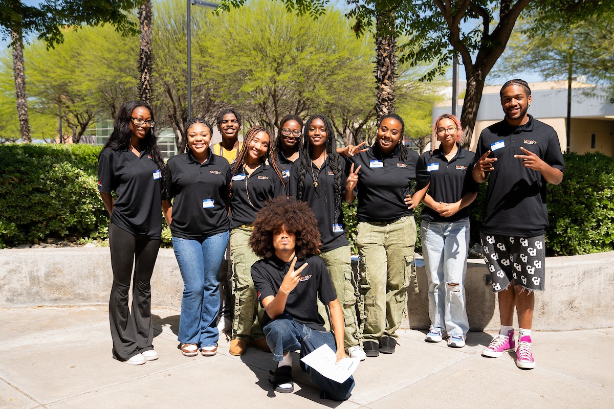 students on campus