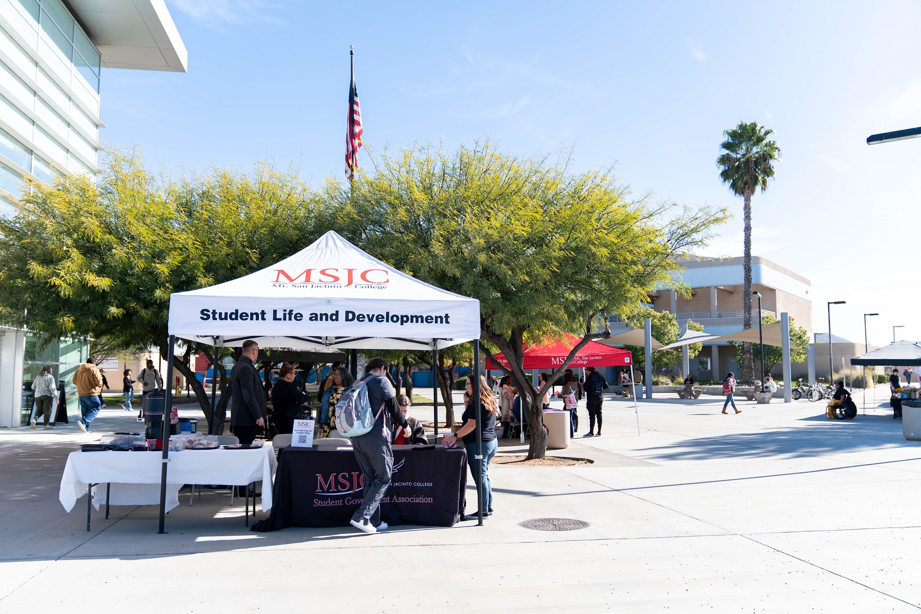 Menifee Valley Campus welcome table