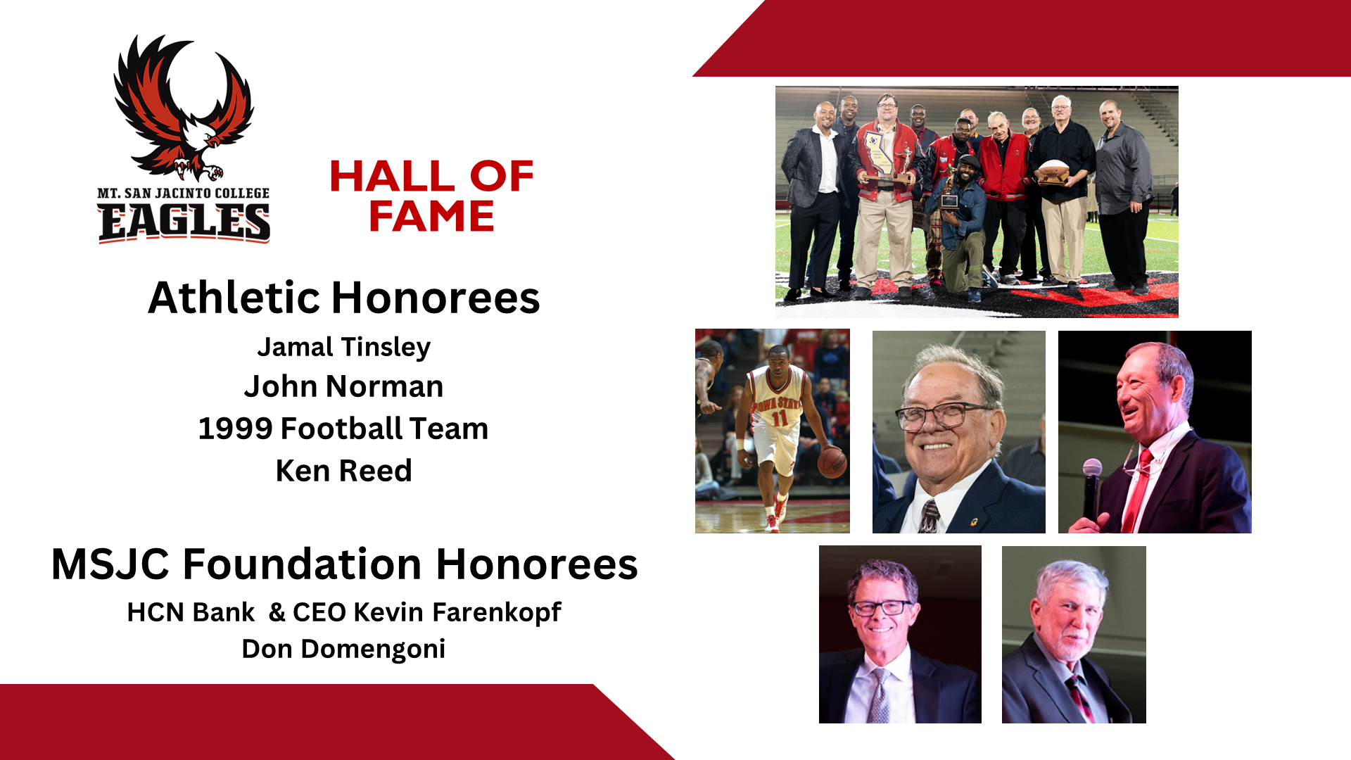 Hall of Fame Honorees