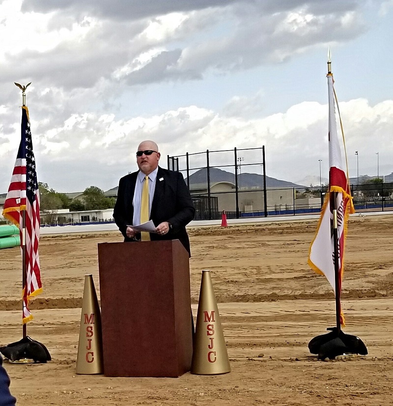 Dr. Roger Schultz speaks at groundbreaking ceremony