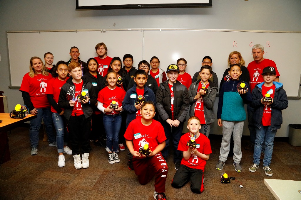 Coding and robotics camp group photo