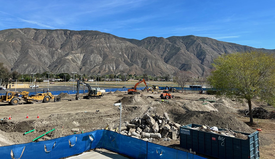 construction site of the STEM building at SJC