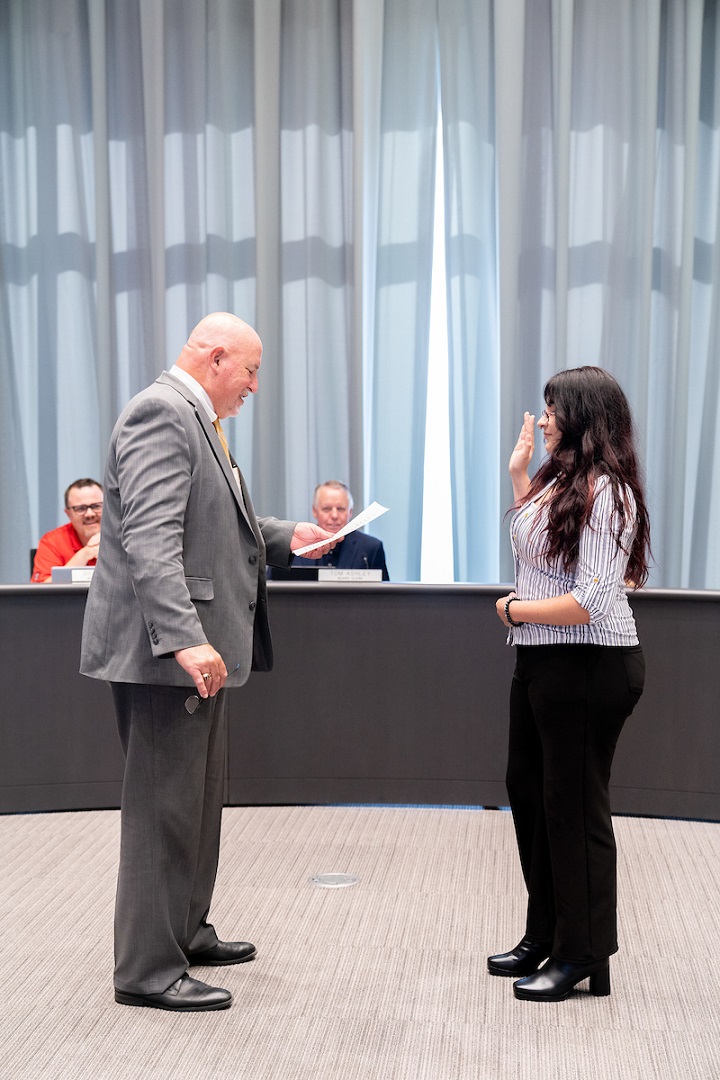 Sam Cardenas takes the Oath of Office