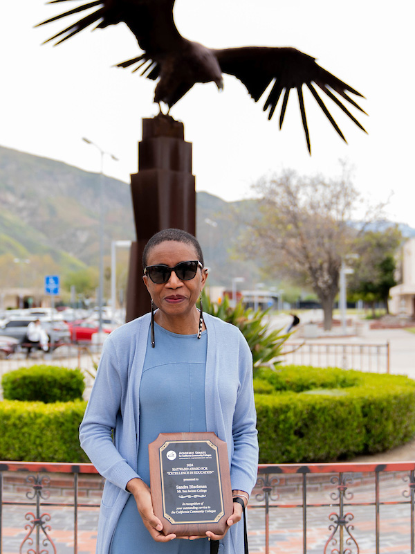 Sandra Blackman standing outside at the San Jacinto Campus