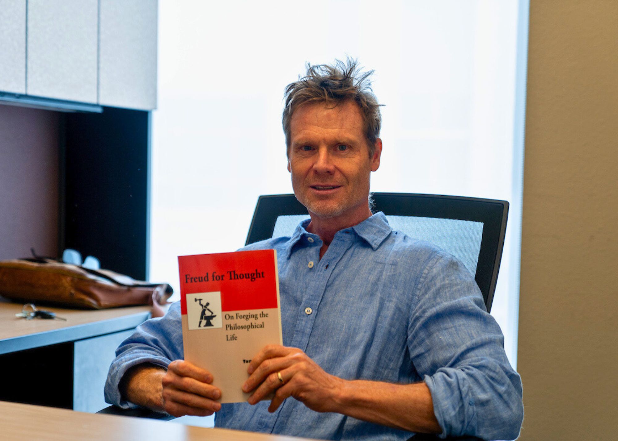 Thomas Donovan in his office on campus