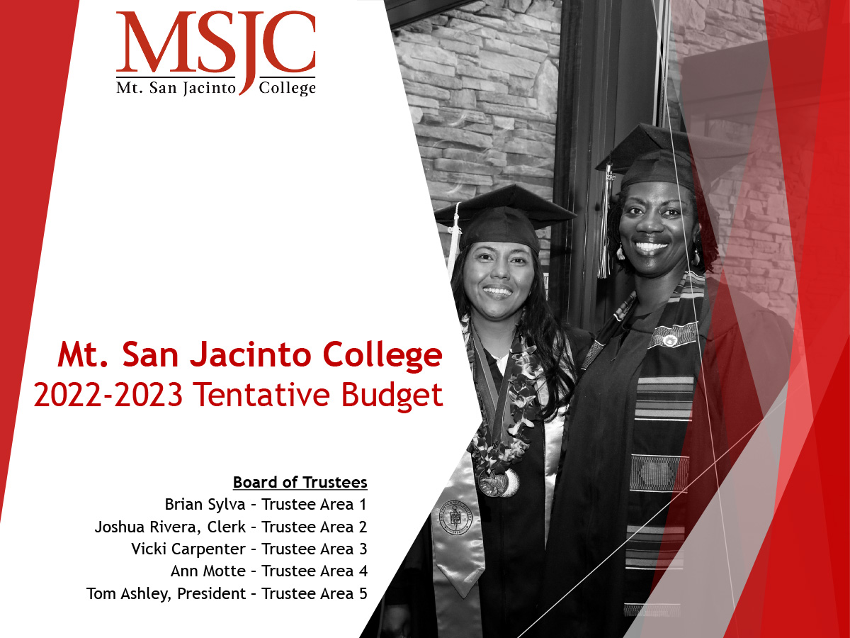 MSJC Board of Trustees Adopts Tentative 2022-2023 Budget