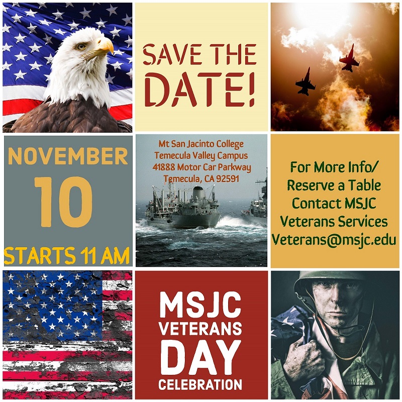 MSJC to Host Veterans Day Celebration