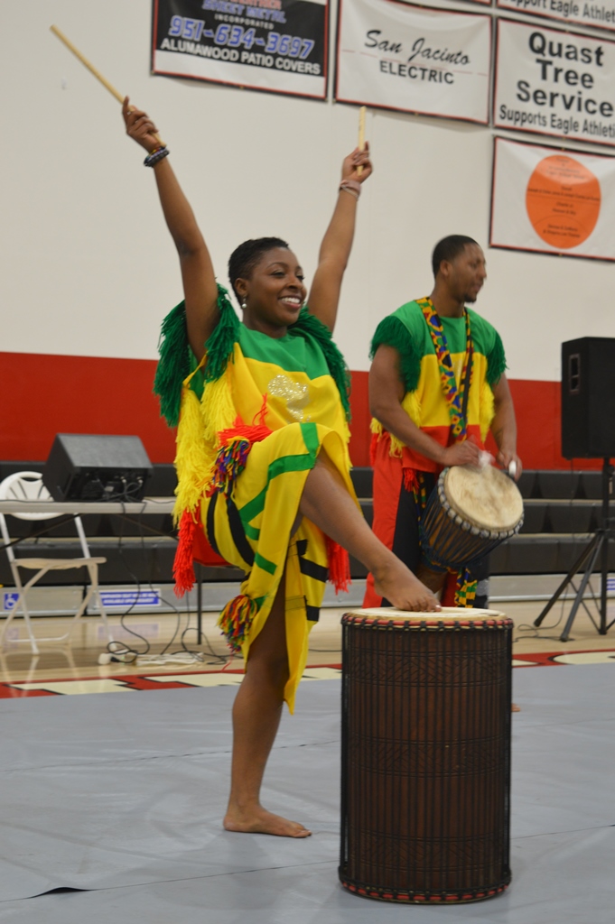 Mt. San Jacinto College's Black History Month event on Feb. 28, featuring African dancing and drumming