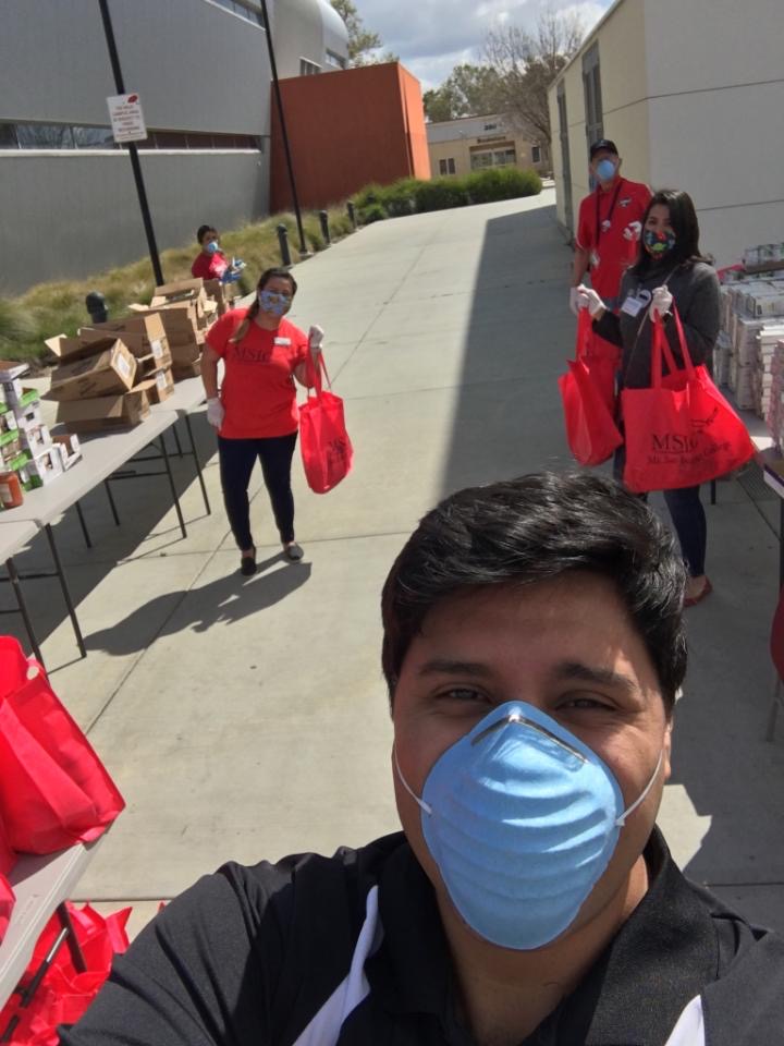 volunteers at the MSJC Food 4 Thought food pantry