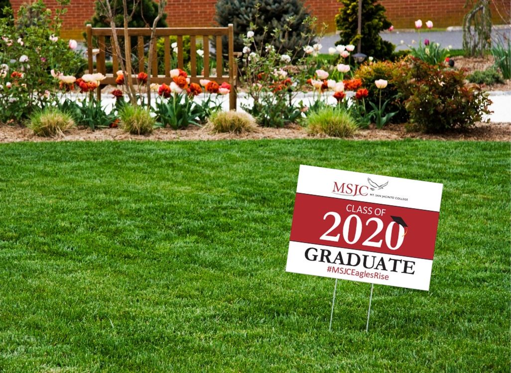 MSJC graduate yard sign
