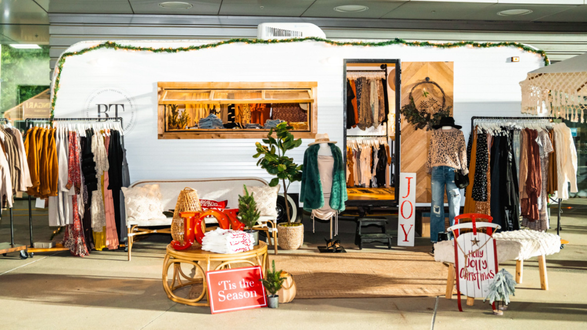 clothing vendor with trailer