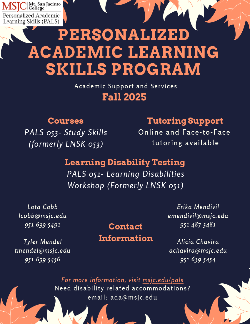 PALS Program flyer