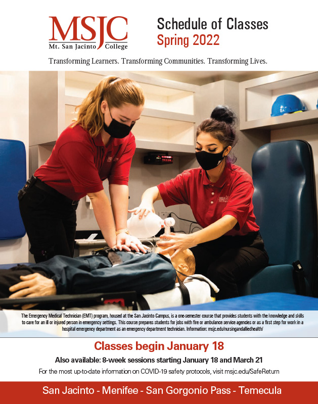Msjc Spring 2022 Calendar January Calendar 2022