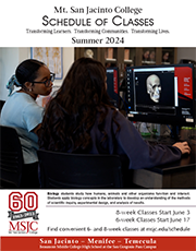 Schedule of Classes | Mt. San Jacinto College